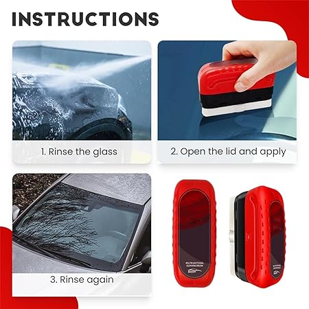 20% OFF🧼Automotive Oil Film Cleaning Brush, Reusable Windshield Glass Coating,Creative Portable Glass Cleaning Board for All Cars
