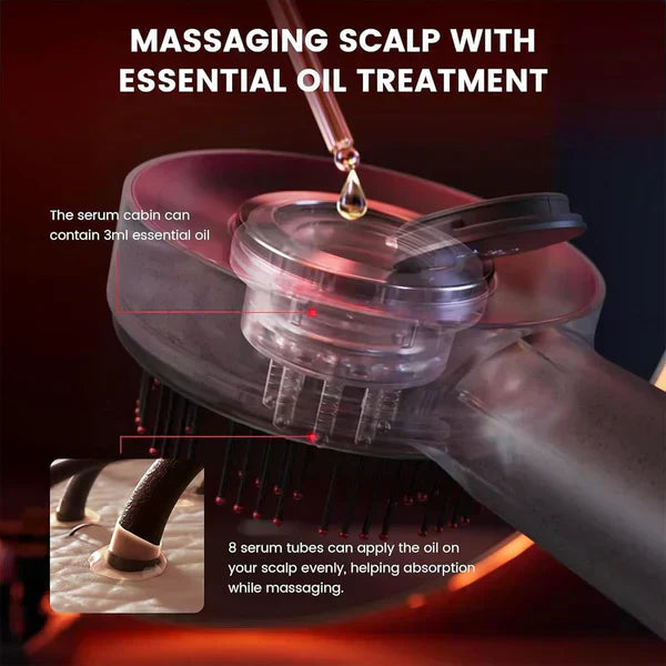 Scalp Massager Brush (Red) – فرشاة تدليك فروة الرأس (حمراء)