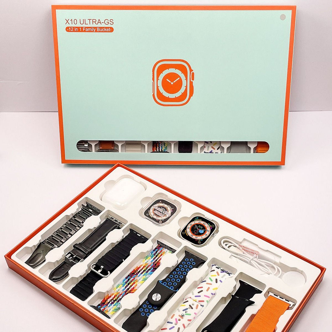 X10 Ultra-GS Smart Watch 12 in 1 Combo Pack 🔥