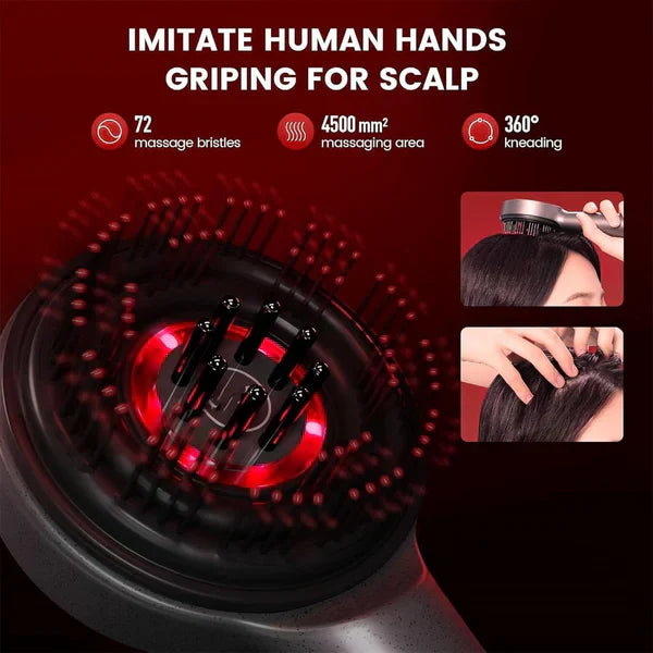 Scalp Massager Brush (Red) – فرشاة تدليك فروة الرأس (حمراء)